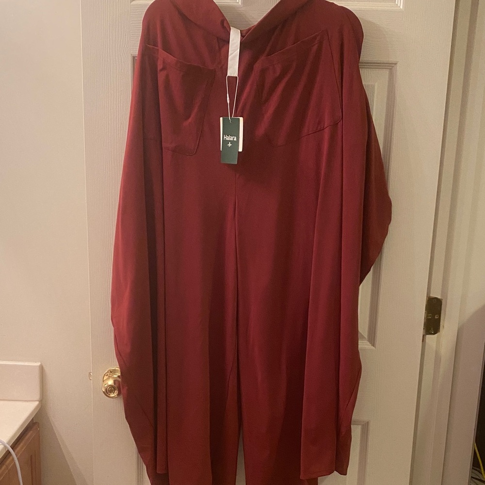 Halara Maroon Wide Leg Pants w/Pockets